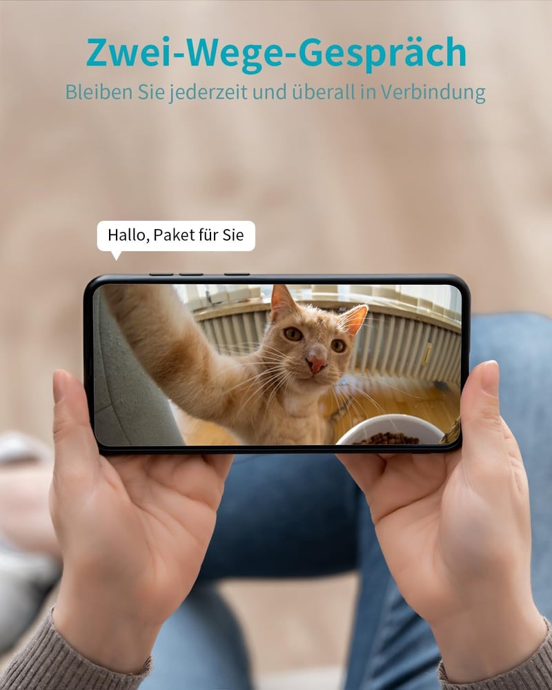 VIM TAG 2.5K WiFi Biztonsági Kamera 360° Nyomkövetéssel, Éjjellátó, Kétirányú Hang és Mozgásérzékelés