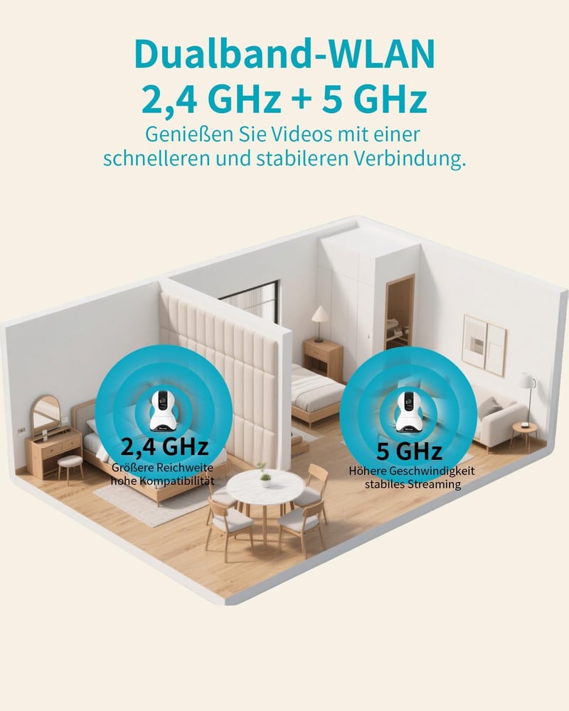 VIM TAG 2.5K WiFi Biztonsági Kamera 360° Nyomkövetéssel, Éjjellátó, Kétirányú Hang és Mozgásérzékelés