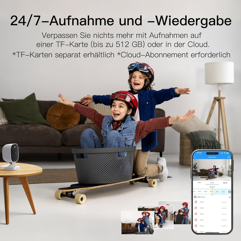 VIM TAG 2.5K WiFi Kültéri Biztonsági Kamera, Színes Éjjellátó, Mozgásérzékelés, IP66, Alexa