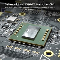 VIMIN 10Gbps Ethernet hálózati kártya PCI-E X540-T2 vezérlővel, 2x RJ45 port 3