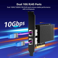 VIMIN 10Gbps Ethernet hálózati kártya PCI-E X540-T2 vezérlővel, 2x RJ45 port 2