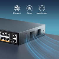 VIMIN 26-Port Gigabit Ethernet Switch 2 Uplink Porttal, 24-Port Menedzseletlen Hálózati Switch, VLAN, IEEE802.3af/at, Fém Ház, Asztali/Rack - 26 Port | 24xEthernet Port | 2xUPLink 5