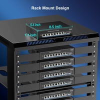 VIMIN 8 Portos 2.5G PoE Switch - 2x 10Gbps SFP Porttal, 130W, IEEE802.3af/at, VLAN Funkcióval, Fém Ház, Ventilátor Nélküli, 80Gbps Átviteli  8