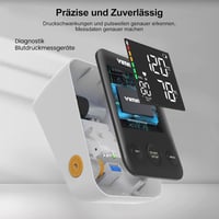 Tensiometru de braț Vimmk cu afișaj LED digital, detectarea aritmiei, monitorizarea pulsului, memorie 2x120, manșetă 22-40 cm 2