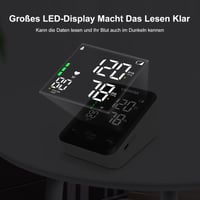 Tensiometru de braț Vimmk cu afișaj LED digital, detectarea aritmiei, monitorizarea pulsului, memorie 2x120, manșetă 22-40 cm 3