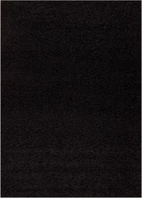 VIMODA Shaggy szőnyeg kerek 80cm fekete hosszú szálú modern - ø 80 cm round, Round, Black 5