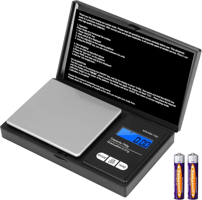 Vinabo Digitális Precíziós Mérleg 0,01g LCD Kijelzővel Arany