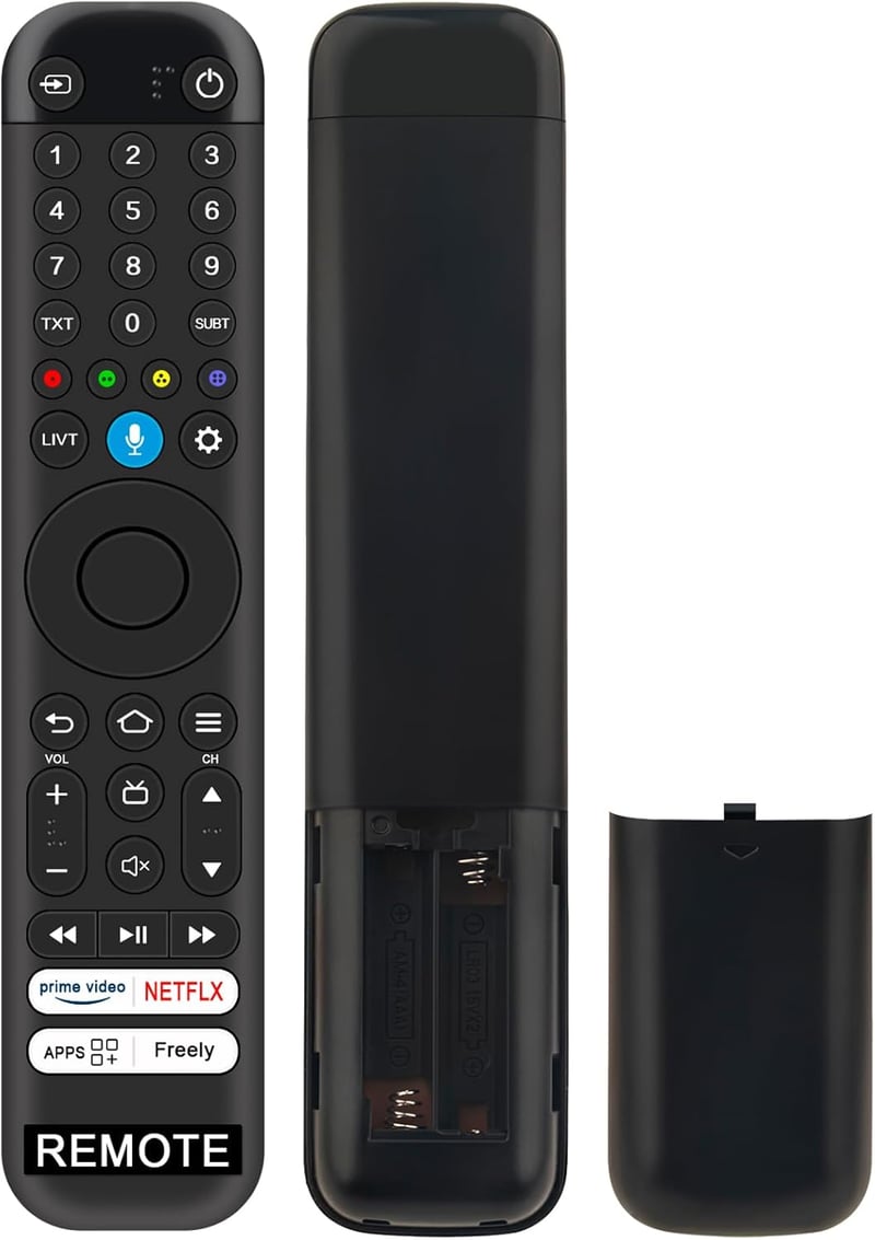 VINABTY Hangvezérlésű Távirányító TCL 4K Ultra HD HDR Smart LED TV-hez - Kompatibilis 43PF650K 50PF650K 55PF650K 65PF650K 75T6C-UK 85T6C-UK 