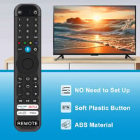 VINABTY Hangvezérlésű Távirányító TCL 4K Ultra HD HDR Smart LED TV-hez - Kompatibilis 43PF650K 50PF650K 55PF650K 65PF650K 75T6C-UK 85T6C-UK  3