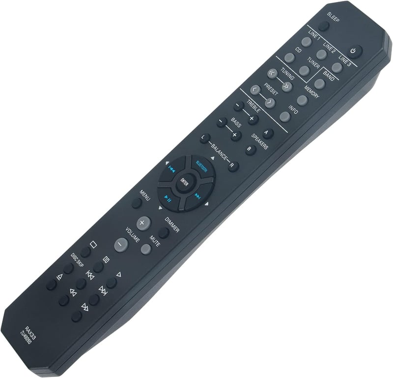 VINABTY RAX33-ZU49260 Távirányító Yamaha Audio/Video Erősítőkhöz - Kompatibilis R-S202 R-S202BL R-S202D RS202 Modellekkel