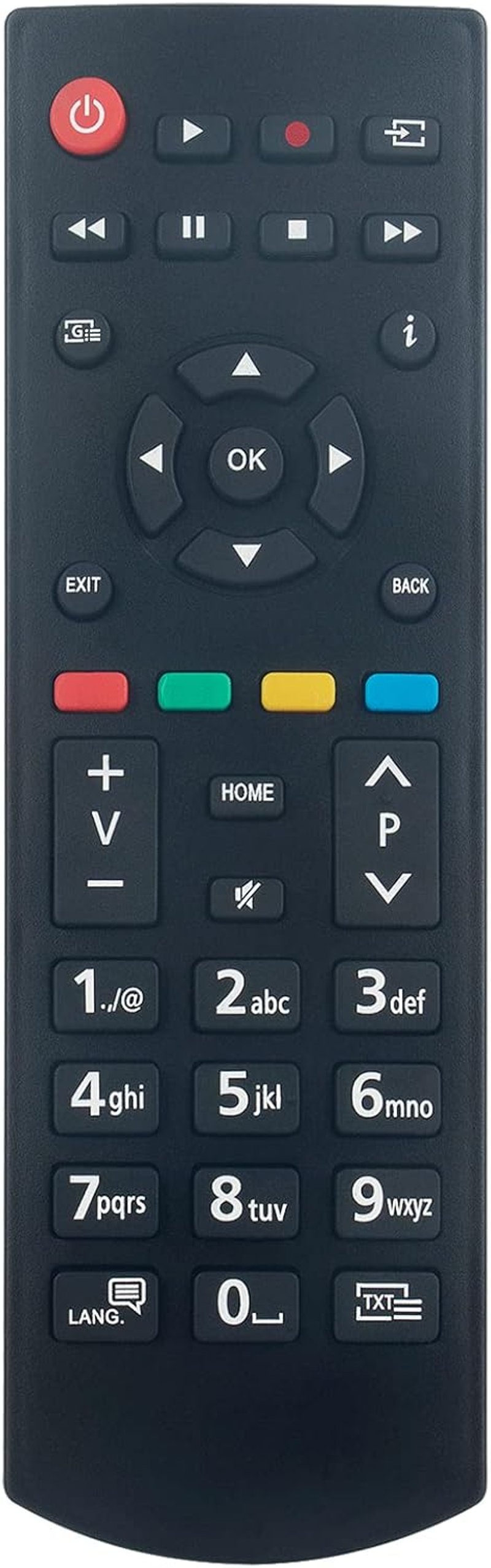 VINABTY RC39127M Távirányító Panasonic TV-hez - Kompatibilis TX-32GW334, TX-24J330E, TX-39GW334 és más modellekhez - Univerzális helyettesít