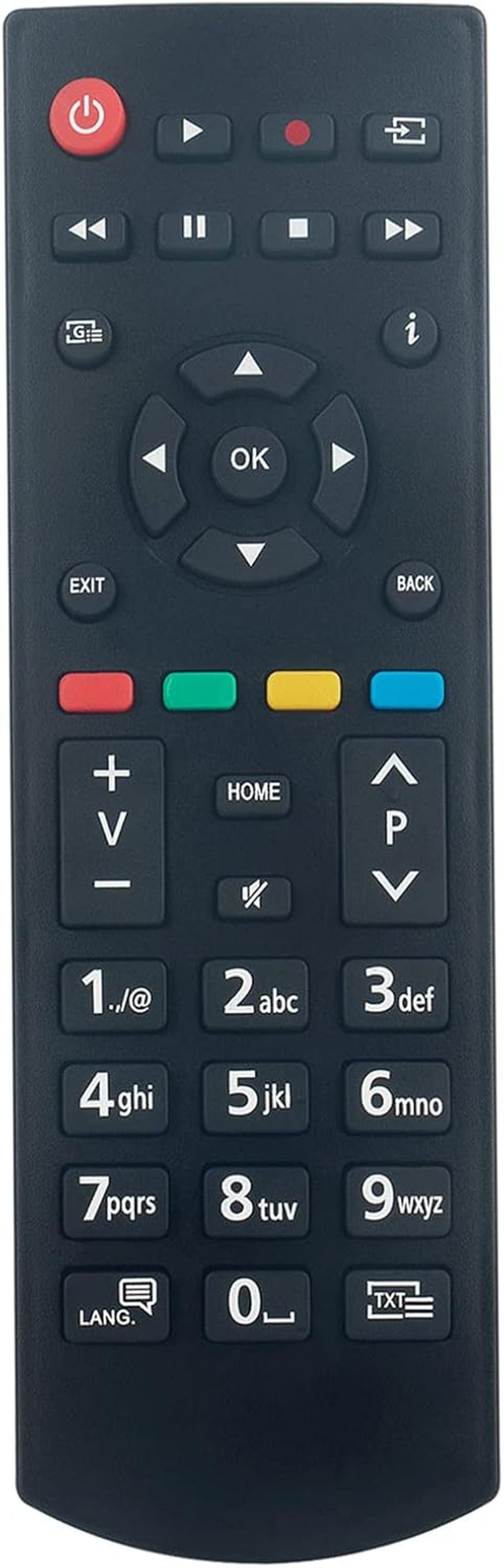 VINABTY RC39127M Távirányító Panasonic TV-hez - Kompatibilis TX-32GW334, TX-24J330E, TX-39GW334 és más modellekhez - Univerzális helyettesít