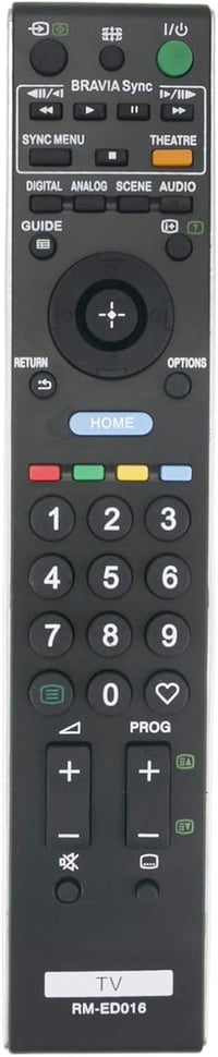 VINABTY RM-ED016 Távirányító Sony Bravia LCD TV-hez - Kompatibilis KDL-40W5720, KDL-37W5730 és más modellekkel - Digitális Színes Televízióh 1