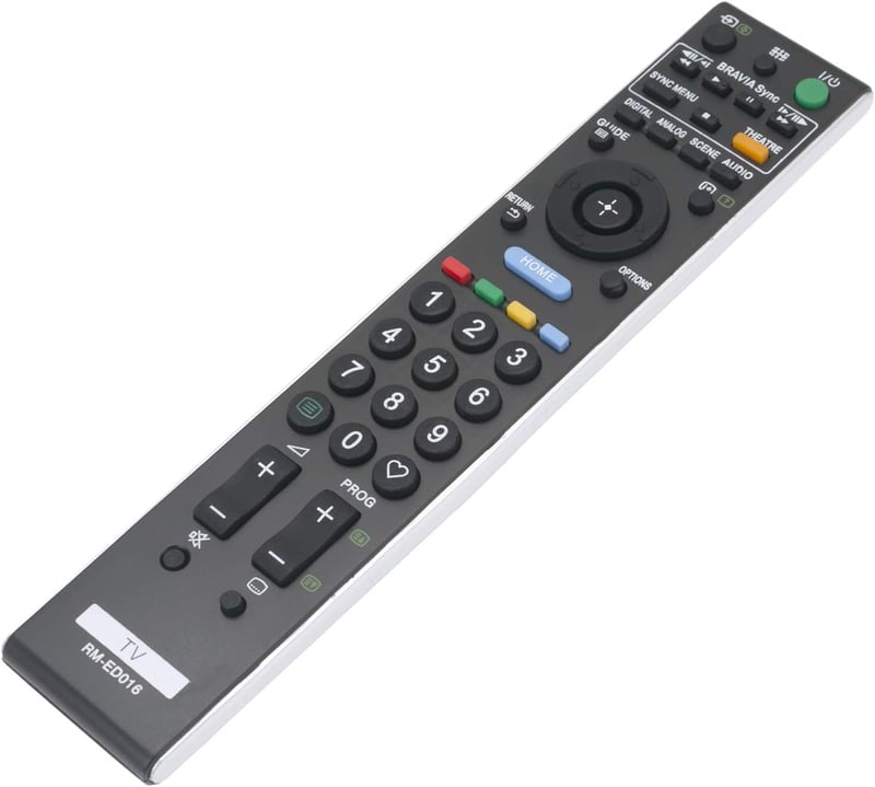 VINABTY RM-ED016 Távirányító Sony Bravia LCD TV-hez - Kompatibilis KDL-40W5720, KDL-37W5730 és más modellekkel - Digitális Színes Televízióh