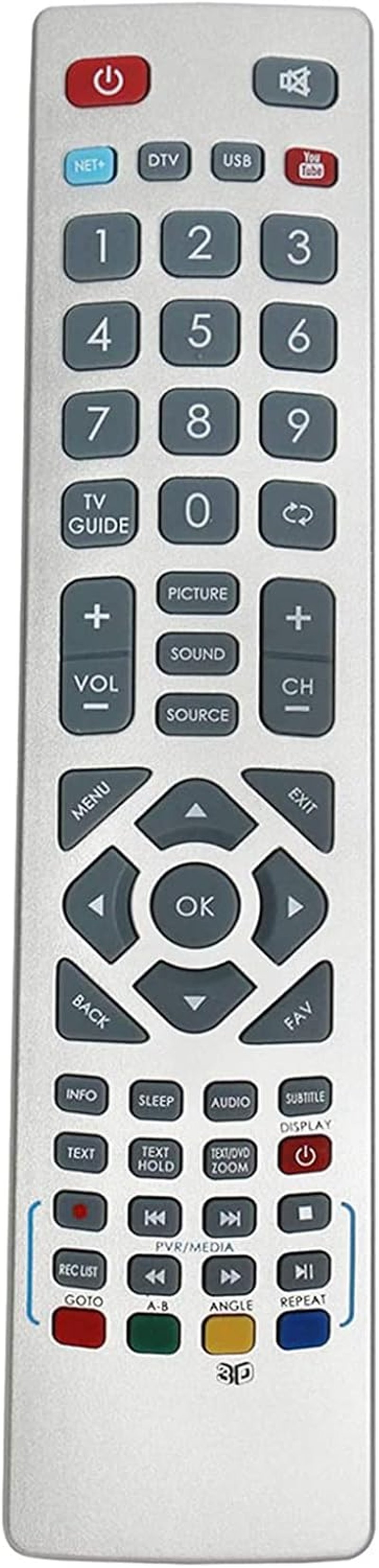VINABTY Távirányító Sharp TV-hez - Kompatibilis LC-43/49/50/55 CFE sorozatú modellekkel, Univerzális Csere Távirányító
