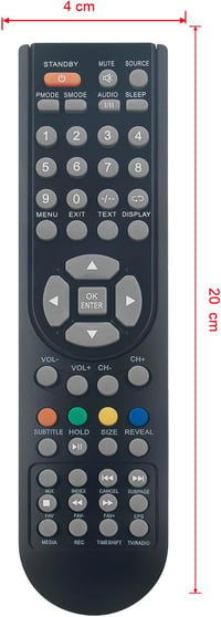 VINABTY Univerzális Távirányító Qbell LED TV-hez - Kompatibilis QBT.32DD QBT.32ED QXT.19KD QXT.32KF QBT.42DD QXT.24KD QXT.39KF Modellekkel 5