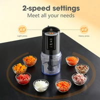 VINATO 300W Elektromos Aprító Konyhai Mixer 500ml Edénnyel Zöldség Hús Fűszer 4