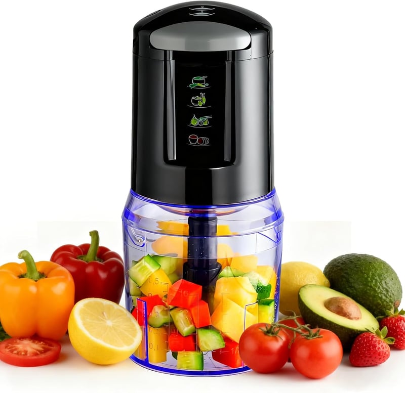 VINATO 300W Elektromos Aprító Konyhai Mixer 500ml Edénnyel Zöldség Hús Fűszer