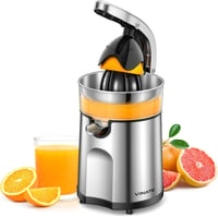 VINATO Elektromos Citrusprés Rozsdamentes Acél 2 Préskúppal Automatikus Narancsprés 1