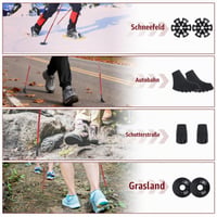 Skladacie palice na nordic walking VINATO pre ženy a mužov, teleskopické turistické palice s prenosnou taškou, 2 ks, červené, 130 cm 7
