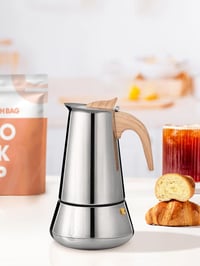 VINATO Rozsdamentes Moka Kanna 350ml 6 Személyes Indukciós Kávéfőző 7