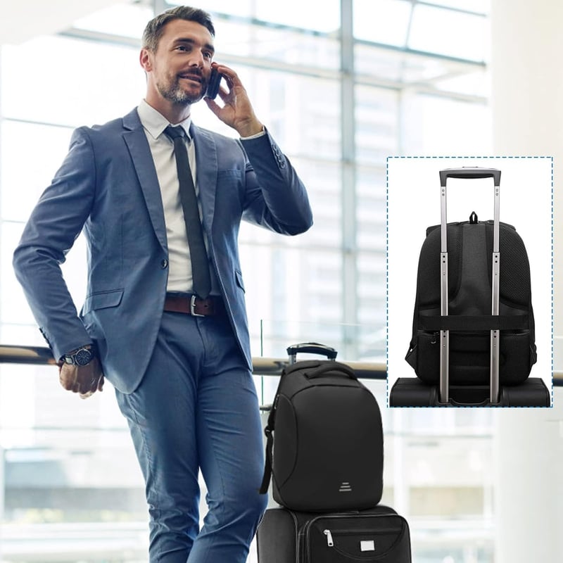 VINBAGGE 15.6" Vízálló Laptop Hátizsák USB Porttal Utazáshoz és Munkához