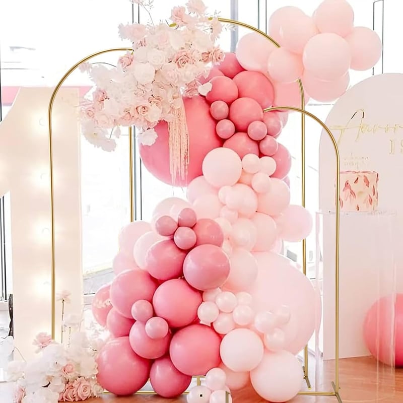 VINCIGANT Arany Fém Esküvői Íves Háttér Állvány 2m 1.8m 1.5m Balloon Dekoráció Születésnap Lánybúcsú Babaváró Ceremónia Party Díszítés