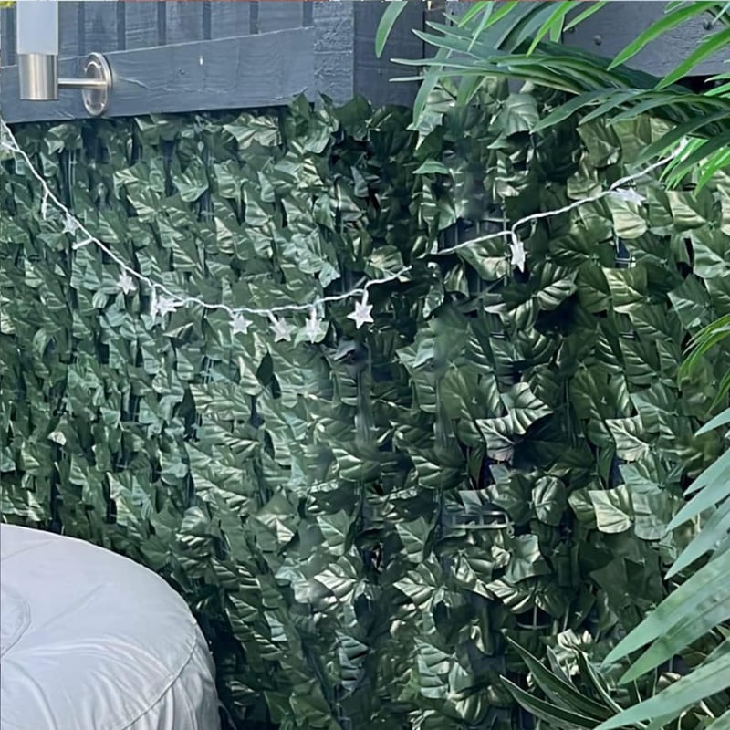 Vinclus Művirág Sövény Balkon Takaró 100x300cm Kert Dekoráció Zöld Fal - 100cm x 300cm