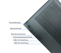 Herný počítač VINENIU AMD Ryzen 5 5500, grafická karta RX6500XT 4GB, 16GB RAM DDR4, 512GB NVMe SSD, ARGB ventilátor, skrinka Sea View, stolný počítač na hranie hier a do kancelárie 6