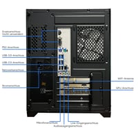 Herný počítač VINENIU AMD Ryzen 5 5500, grafická karta RX6500XT 4GB, 16GB RAM DDR4, 512GB NVMe SSD, ARGB ventilátor, skrinka Sea View, stolný počítač na hranie hier a do kancelárie 5