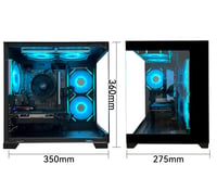 Herný počítač VINENIU AMD Ryzen 5 5500, grafická karta RX6500XT 4GB, 16GB RAM DDR4, 512GB NVMe SSD, ARGB ventilátor, skrinka Sea View, stolný počítač na hranie hier a do kancelárie 4