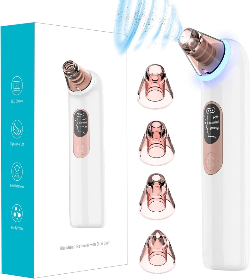 Vinmall Pórustisztító Vákuum Blackhead Eltávolító Kék Fénnyel Akné Elleni Készülék