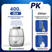 Vinmall Vezeték Nélküli Szájzuhany 400ml, 6 Fej, 5 Mód - Fogápolás Otthon és Utazáshoz 4