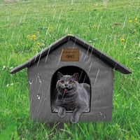 Vinnypet kültéri macska kuckó plüss párnával, vízálló - 40x35x40 cm 3