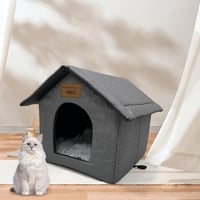 Vinnypet kültéri macska kuckó plüss párnával, vízálló - 40x35x40 cm 7