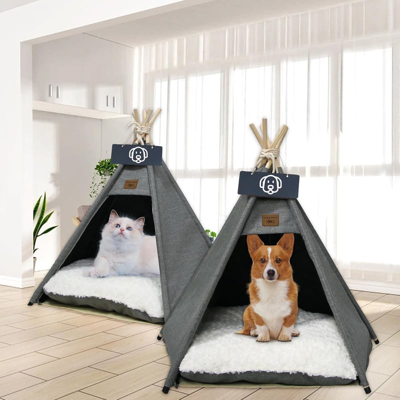 Vinnypet Tipi Sátor Macskáknak és Kutyáknak Párnával 50x50x60cm