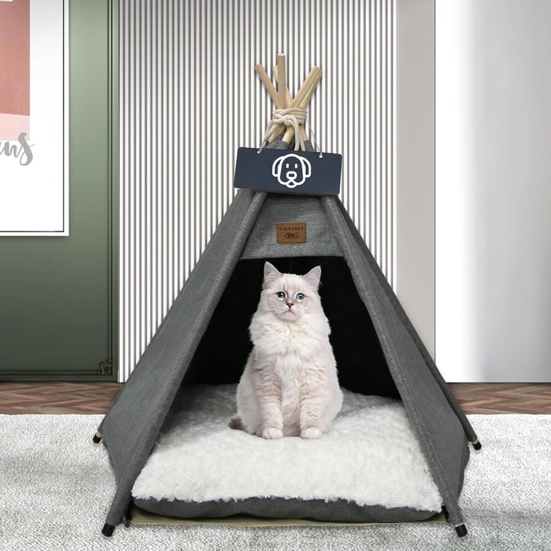 Vinnypet Tipi Sátor Macskáknak és Kutyáknak Párnával 50x50x60cm