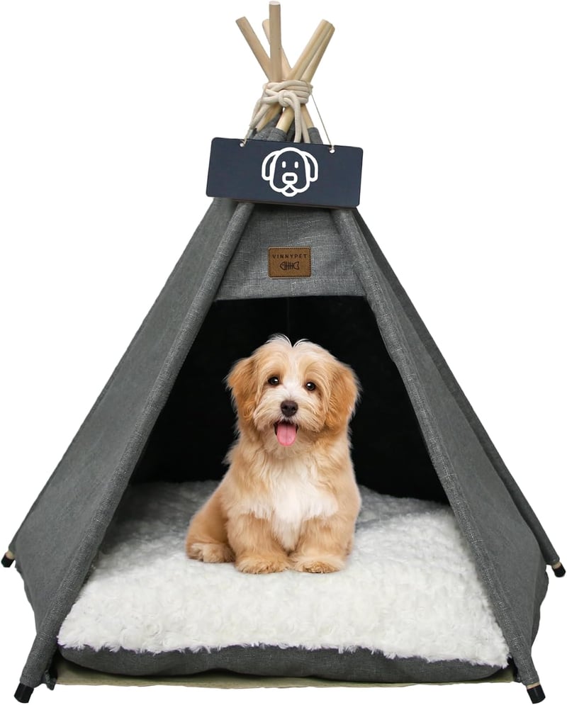 Vinnypet Tipi Sátor Macskáknak és Kutyáknak Párnával 50x50x60cm