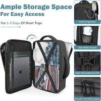 Vinstatin 40x20x25cm Ryanair Fedélzeti Hátizsák 20L Vízálló Laptop Backpack 3