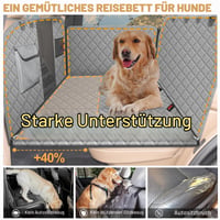 Husă Auto Vinstatin pentru Câini, pentru Bancheta din Spate - Protecție pentru Scaune Impermeabilă, Rezistentă la Zgârieturi și Rupere, cu Capacitate de Încărcare de 180 kg, Bază Rigidă, Plasă de Ventilație, Centură de Siguranță, Lavabilă 2