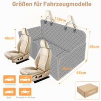 Husă Auto Vinstatin pentru Câini, pentru Bancheta din Spate - Protecție pentru Scaune Impermeabilă, Rezistentă la Zgârieturi și Rupere, cu Capacitate de Încărcare de 180 kg, Bază Rigidă, Plasă de Ventilație, Centură de Siguranță, Lavabilă 6