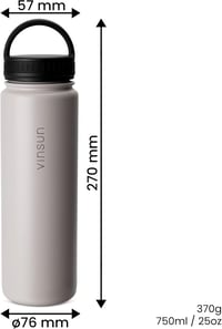 Vinsun rozsdamentes acél ivópalack 750ml szívószállal és szivárgásmentes kupakkal 3