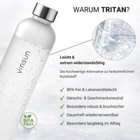 VINSUN Szorítható Ivópalack 650/1000/1500ml Tritan BPA-mentes Sportpalack 5