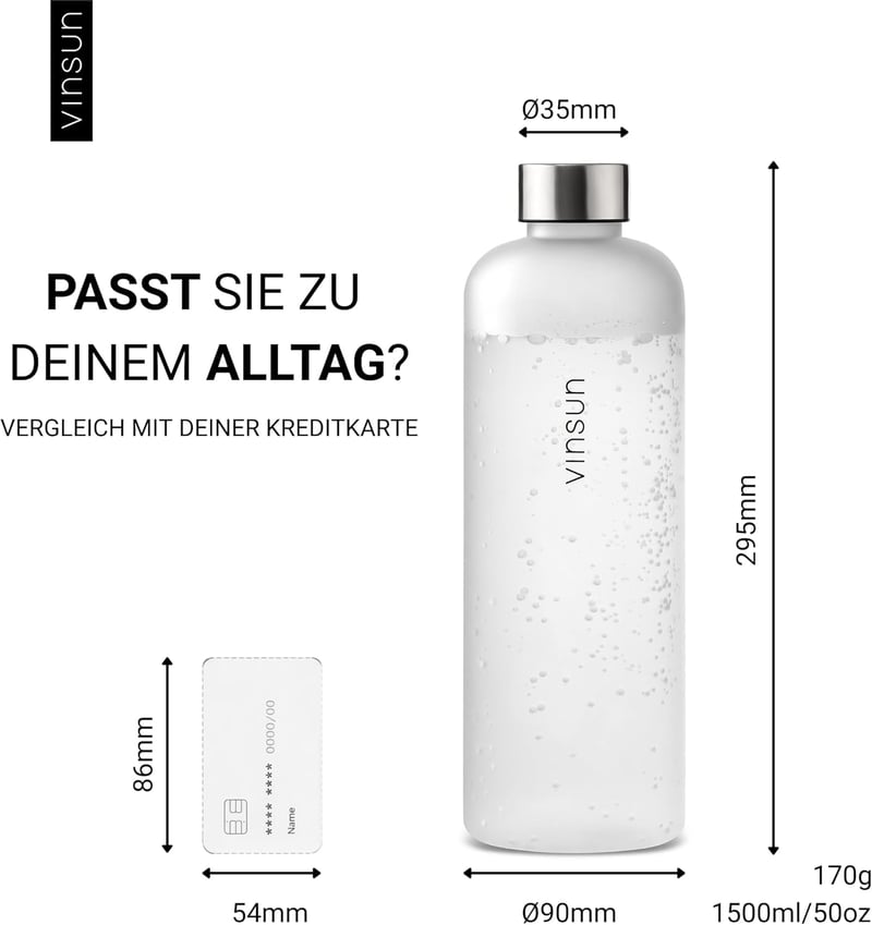 VINSUN Szorítható Ivópalack 650/1000/1500ml Tritan BPA-mentes Sportpalack