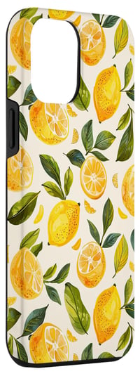 Vintage Citrus Lemon Fruit iPhone 12 Pro Max tok akvarell citrom nyári limonádé mintával 3