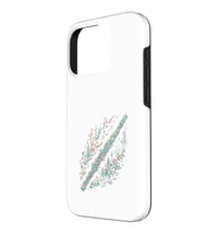 Husă pentru iPhone 16 Pro cu design vintage de flaut transversal și flori, cu model de muzică clasică 2