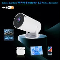 Vinteky Hordozható 4K Projektor WiFi6 Bluetooth 5.2 Android 11 Rendszerrel, 130 Colos Vetítés, 180° Forgatható, YouTube Előtelepítve, Fekete 3