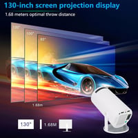 Vinteky Hordozható 4K Projektor WiFi6 Bluetooth 5.2 Android 11 Rendszerrel, 130 Colos Vetítés, 180° Forgatható, YouTube Előtelepítve, Fekete 6