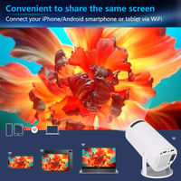 Vinteky Hordozható 4K Projektor WiFi6 Bluetooth 5.2 Android 11 Rendszerrel, 130 Colos Vetítés, 180° Forgatható, YouTube Előtelepítve, Fekete 8