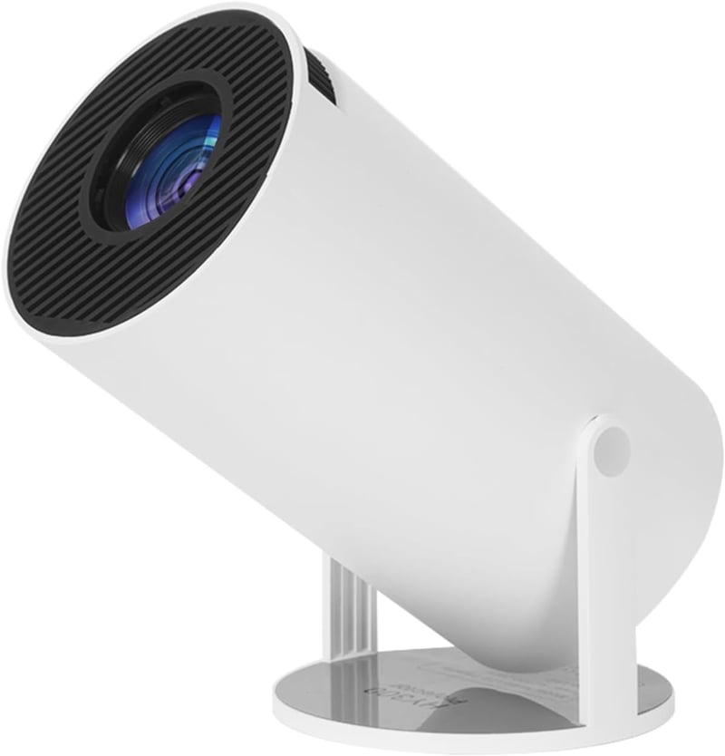 Vinteky Hordozható 4K Projektor WiFi6 Bluetooth 5.2 Android 11 Rendszerrel, 130 Colos Vetítés, 180° Forgatható, YouTube Előtelepítve, Fekete